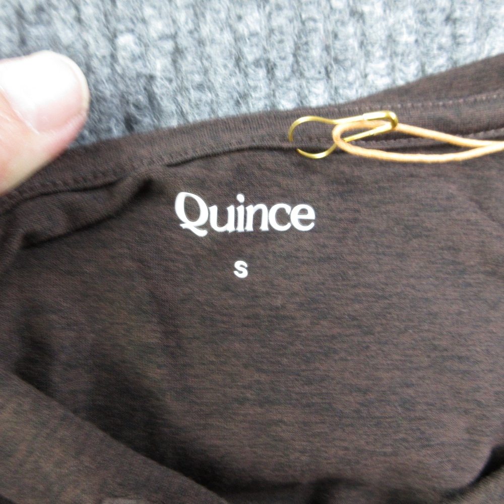 Quince Hoodie Full Zip Womens S Brown Flowknit Lightweight Jersey Hooded NWT - Picture 12 of 16